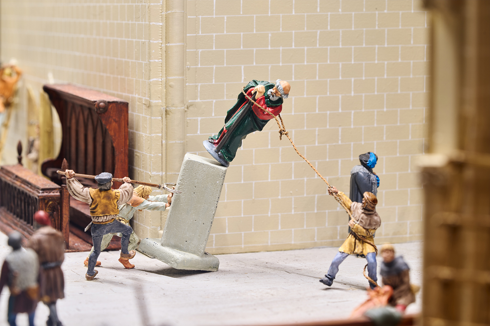 Platzhalter einer Ausstellung ohne Titelbild, roter Hintergrund