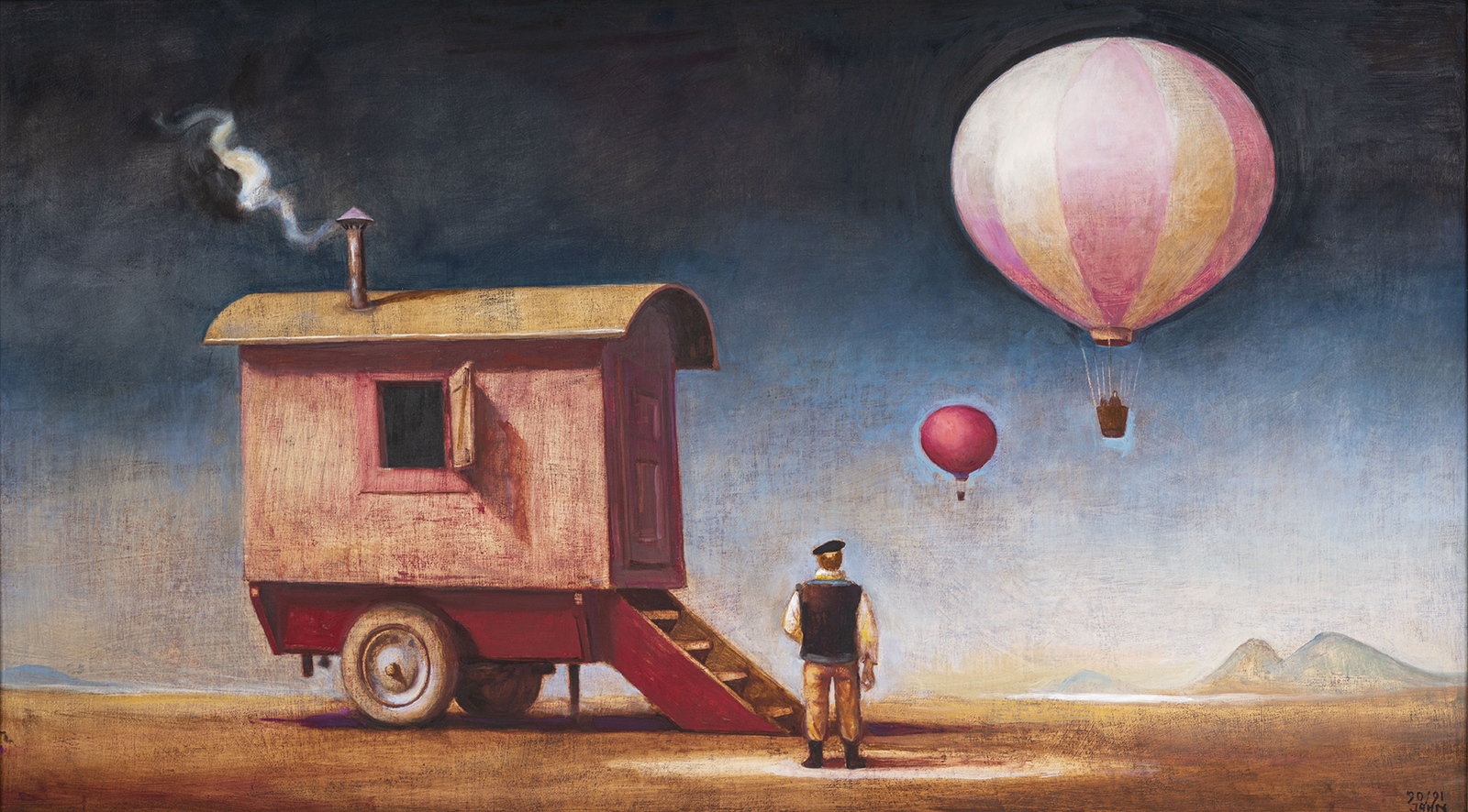 Platzhalter einer Ausstellung ohne Titelbild, roter Hintergrund