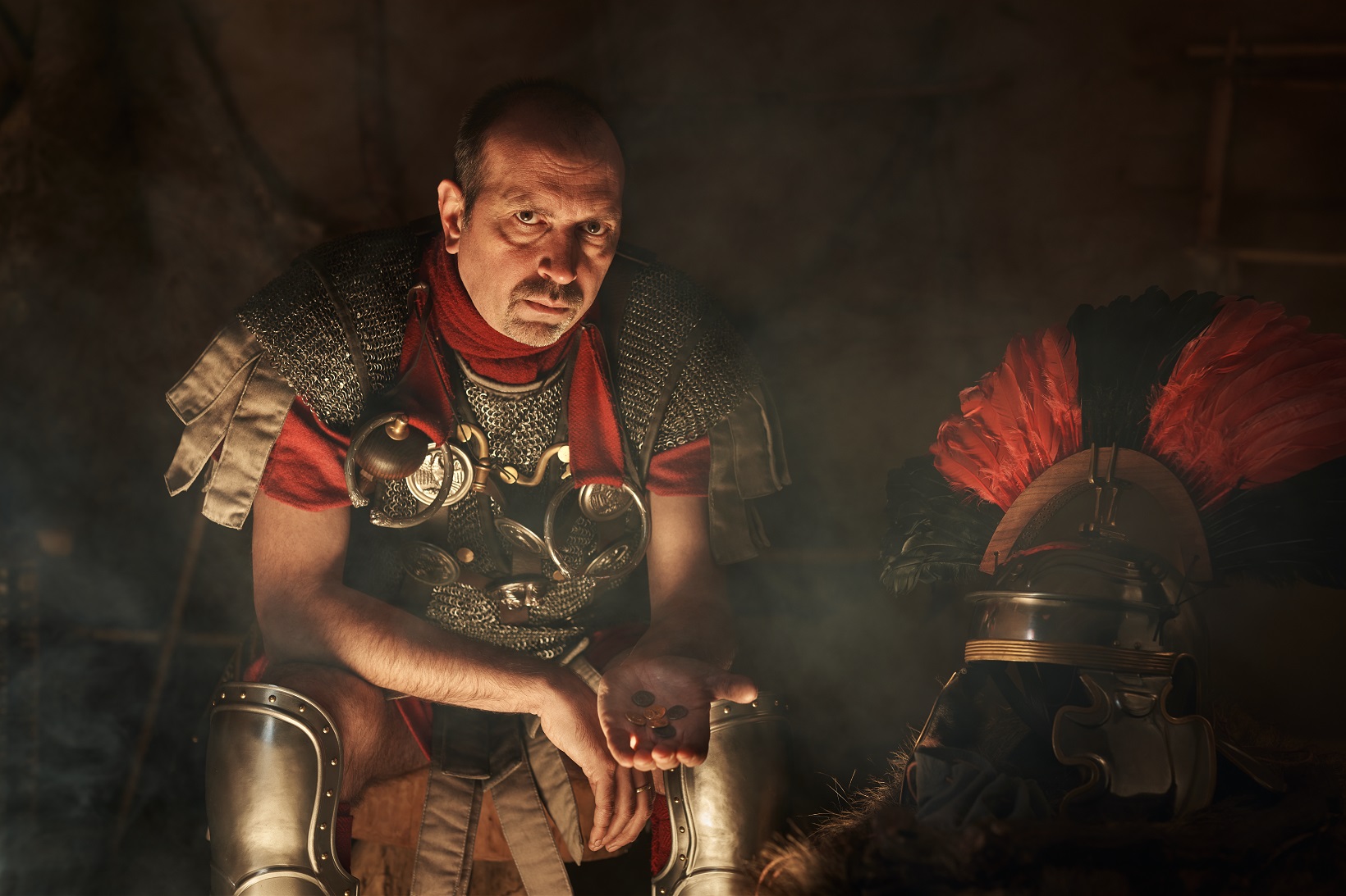 Platzhalter einer Ausstellung ohne Titelbild, roter Hintergrund