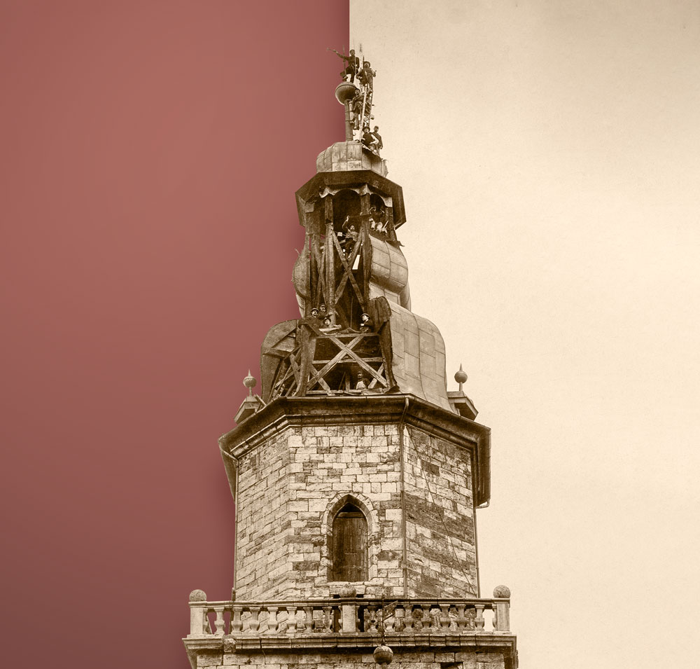 Platzhalter einer Ausstellung ohne Titelbild, roter Hintergrund